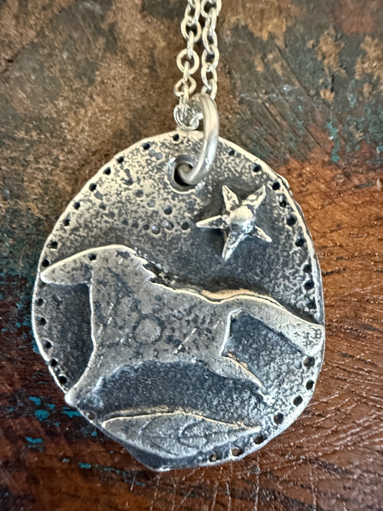 Jes Maharry Sterling Silver Mystic Horse Charm Necklace. New With Tags.